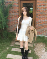 Wide buckle strap long boots