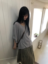 ミキムロールアップ7スリーブTシャツ