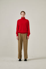 Semi wide pants (Beige)