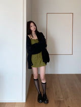 Lumi square Lace String Mini  Dress