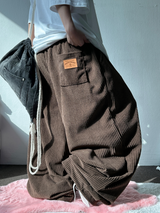 5000 ソルド 🥳❤‍🔥(BABY PALE CORDUROY👼) ツープレートバルーンコットンパンツ🤍🤎🩵🖤💛 - 6 カラーズ