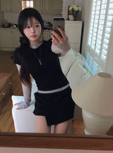ボナ コットン ラップ スカート ショート パンツ