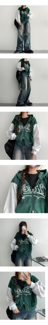 TBO Two Way Coloring Hooded Zip-Up (3 colors)