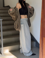 [Unisex] Fur 2way hood zip up(4color)