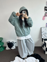 ダウンピンタックバルーンコットンソフティーロングパンツ 🩶🤎🖤3COLOR