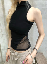 zip-up sleeveless
