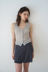 T/T Soft sheer knit vest - gray