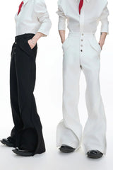 Deconstructed Flare High Waist Pants