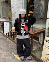 Abe Raw ステッチカーゴデニムパンツ