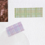 Autumn Check Masking Tape / Mint fog