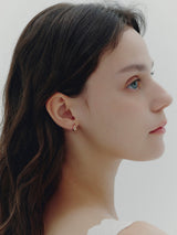 26SS★ H Edition Silver Rainy One-Touch Earrings