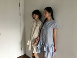 Twin Shirt フリルワンピース (2color)