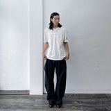 Curved Structure Wide Pants