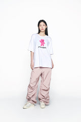 25SS NYLON PARASUIT WOMANS PANTS PASTEL PINK