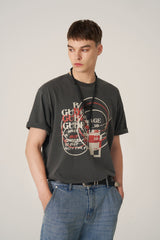 Pigment Error Printed T-Shirt - Charcoal