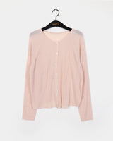 [X] Roat V-neck Round Long Sleeve Knit Cardigan