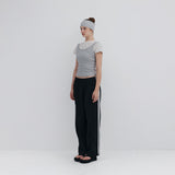 【MADE】 Stripe Cropped T-Shirts_Ivory