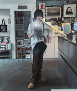 Grunge ナッシングプリンティング半袖Tシャツ