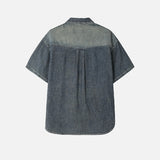 No.1209 クールデニムウォッシングハーフシャツ (3color)