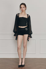 VIOLA BELTED SHORTS black