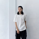 Collarless Henley Tee