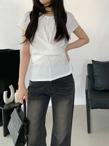 Amélie Shirred Wrap Blouse