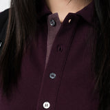 1/2 レギュラーサイドパネルPKティー (BURGUNDY)