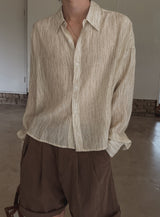 Enfree ドローイングクロップシャツ