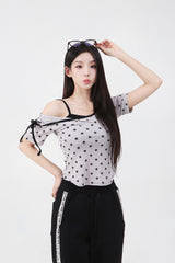 コントラストリボンTシャツ_スター