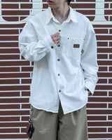 Drain Patch Work Shirt Jacket