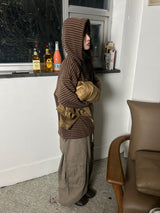 (3colors) cuty prison knit hoodie
