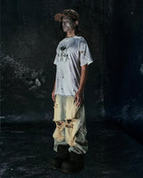 "CHAOS GIRL" WHITE WAXED T SHIRT