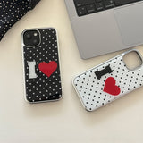 [Epoxy] ILOVE(black)silver bumper case