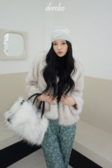 wool Angora sleeveless turtleneck T-shirt