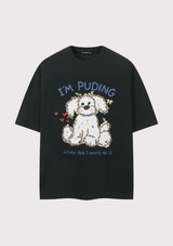 アイアムプディングオーバーフィットTシャツ (4 colors)