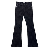 Black Rail Pinstripe Bootcut Long Pants (Black)