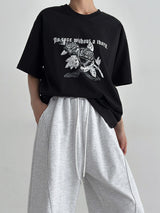 3 TAP ローズシルケット半袖Tシャツ (2color)