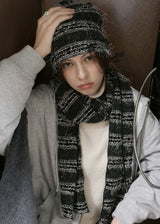 Sof Knit Long Muffler_Melange Grey