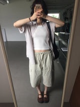 Wheel Cargo Bermuda Pants (3color)