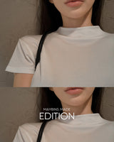 [MADE] Natural half-neck short-sleeved T-shirt