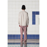 レイヤードカフスストライプシャツ / BEIGE