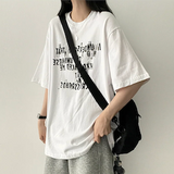 リブレタリングボクシーフィット半袖Tシャツ
