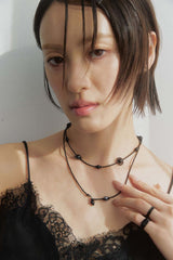 オニキスリンクパターンネックレス – ショート