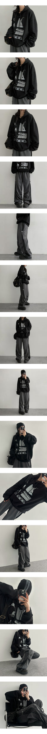 Chuna Bizo line pintuck sweatpants