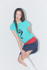 Lye Lye シンボルプリンティングTシャツ - ミント