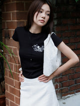 ミニローズグラフィックTシャツ_Black