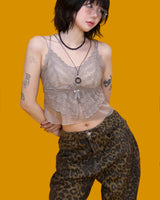 leopard wide pants