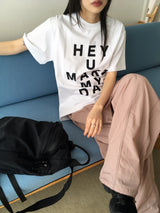 HeyyouレターリングショートスリーブTシャツ