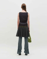 Mesh Layered Sleeveless _ GREY