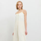STRAP SLEEVELESS LAYERED BUSTIER ONE PIECE CREAM